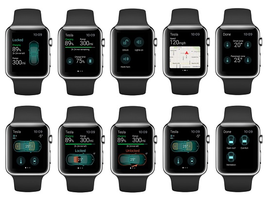用Apple Watch操控特斯拉，真的可以！