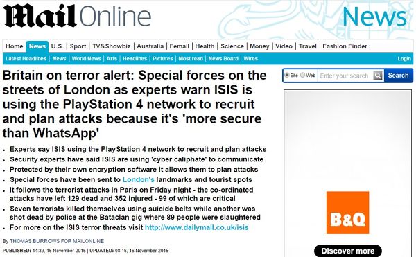 還索尼清白！深扒“ISIS利用PS4策劃襲擊巴黎”
