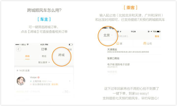 滴滴順風(fēng)車加入春運大戰(zhàn)，與12306搶客
