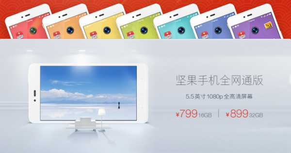 799元起開搶，堅(jiān)果全網(wǎng)通版現(xiàn)貨開售