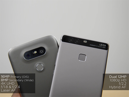 雙攝像頭手機(jī)對比：LG G5真的比華為P9強(qiáng)很多嗎？
