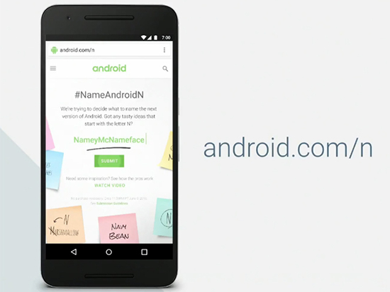 谷歌正式發(fā)布Android N：叫什么甜品由你來決定！