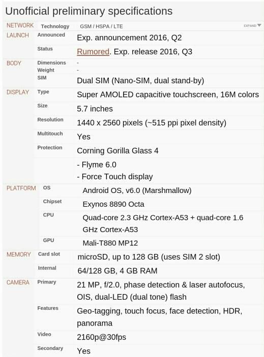 傳魅族PRO 6八月上市，逆天配置吊打小米5
