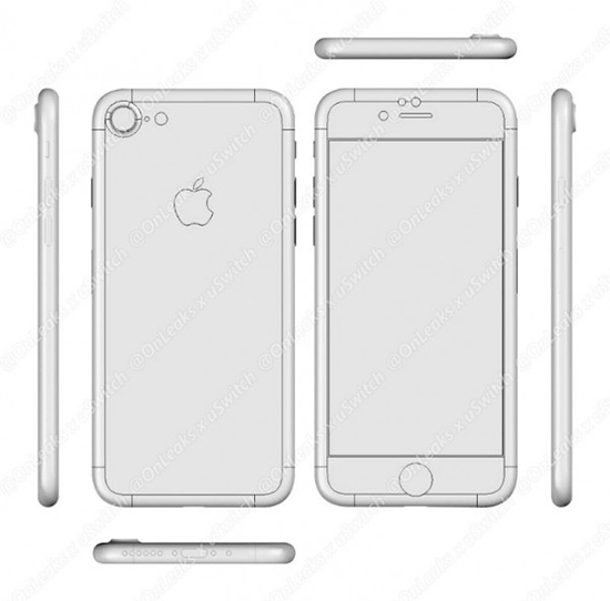 iPhone 7設(shè)計圖泄露：耳機接口真的沒了！
