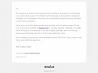 Oculus Rift推遲發(fā)貨？給你包郵咯