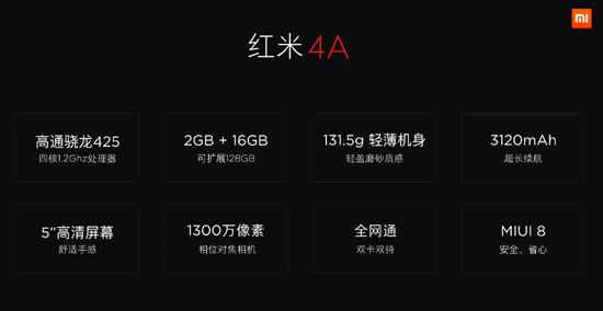 僅499元！小米雙十一特供機(jī)竟然是紅米4A