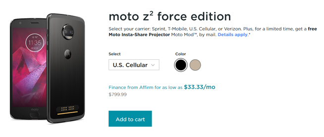 聯(lián)想Moto Z2 Force發(fā)布：輕薄設計屏幕防碎 但電池是個黑洞
