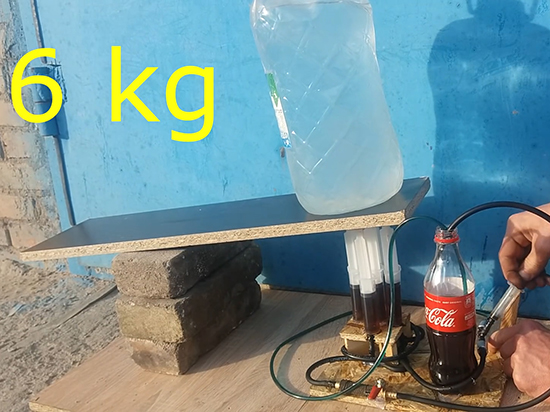 這是真的！一瓶可樂(lè)和注射器就能頂起一輛汽車(chē)