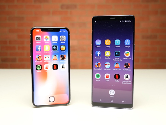 蘋果iPhone X三星Note8速度對比：機皇地位已不保！