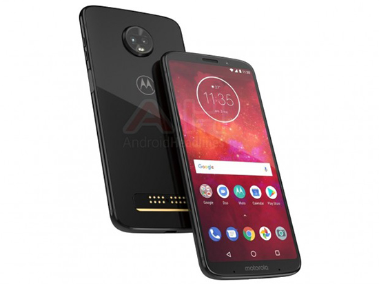 摩托首款全面屏模塊手機？Moto Z3 Play官方渲染圖曝光